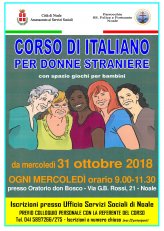 Corso di Italiano per Donne Straniere al via dal 31 ottobre iscrizioni aperte