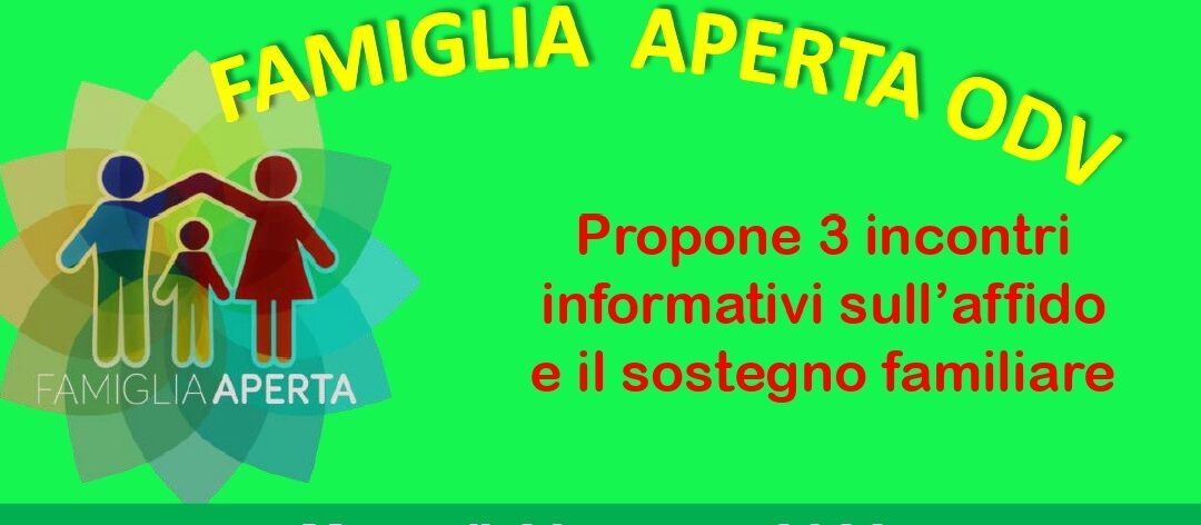 FAMIGLIA APERTA ODV – Proposta formativa