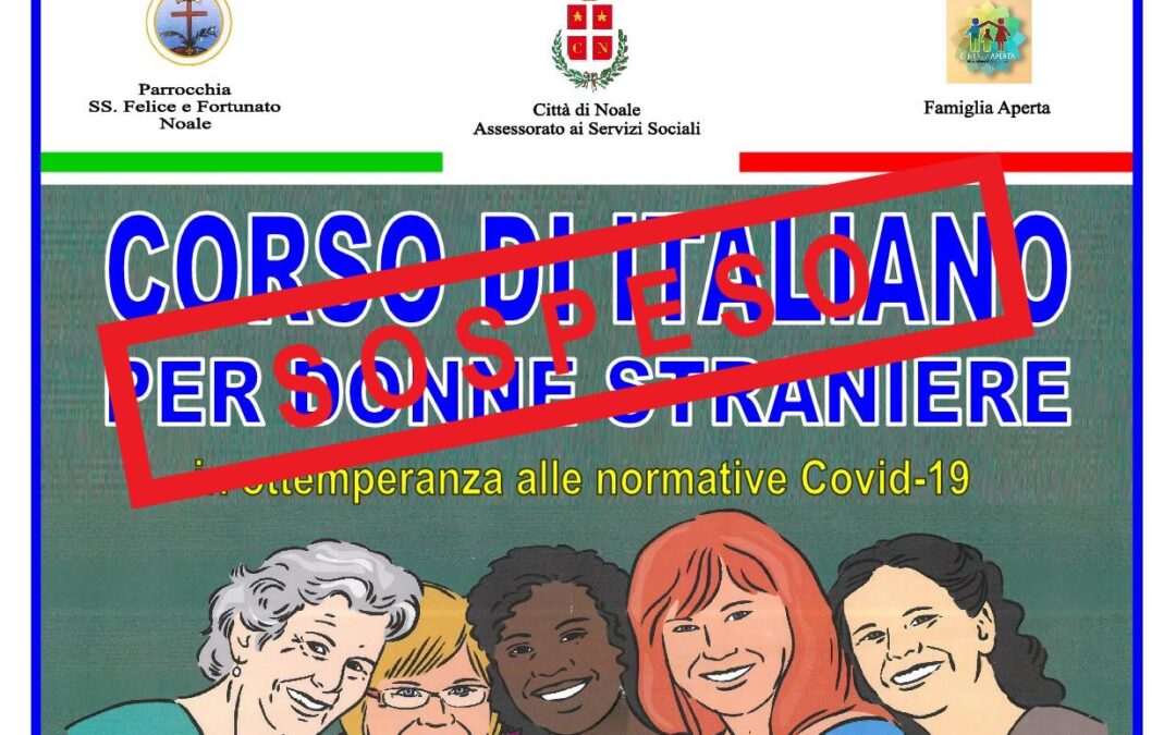 Sospensione corso di italiano per donne straniere